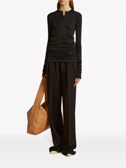 Pleated High Waisted Trousers