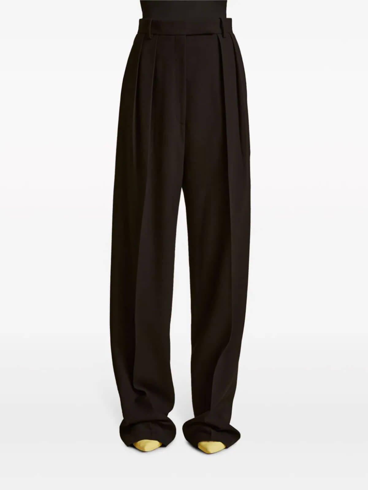 Pleated High Waisted Trousers - Image 3